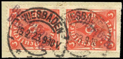1923, Deutsches Reich Dienst Regierung Wiesbaden, WIE 2 II a (2) ...