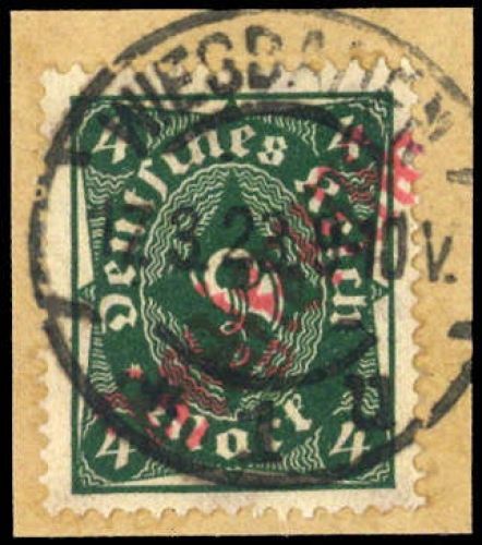 1923, Deutsches Reich Dienst Regierung Wiesbaden, WIE 3 II b DD, ...