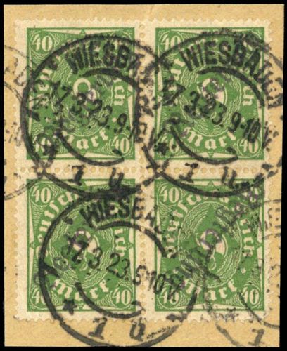 1923, Deutsches Reich Dienst Regierung Wiesbaden, WIE 16 II a ...