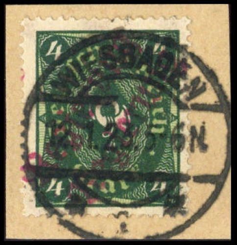 1923, Deutsches Reich Dienst Regierung Wiesbaden, WIE 4 II b DD, ...