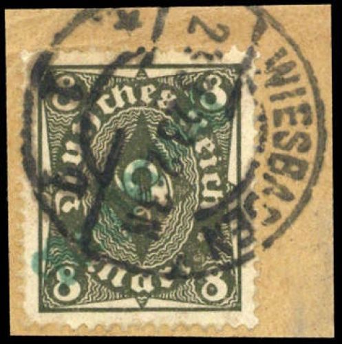 1923, Deutsches Reich Dienst Regierung Wiesbaden, WIE 8 II c, ...