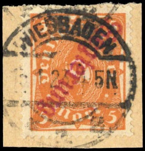 1923, Deutsches Reich Dienst Regierung Wiesbaden, WIE 5 II b K, ...