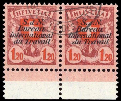 1924, Schweiz Internationale Arbeitsamt BIT, 22 x I, cto