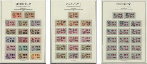 1964, DDR Verwaltungspost C Laufkontrollzettel ZKD, LKZ 1-60, cto