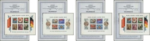 1953, DDR, Bl. 8+9 A+B WZ F, **