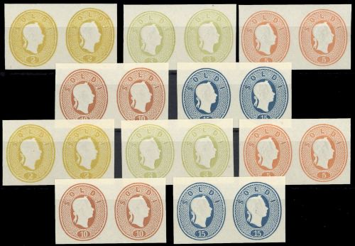 1884, Österreich Lombardei Venetien, I-III + 12-13 ND III (4) ...