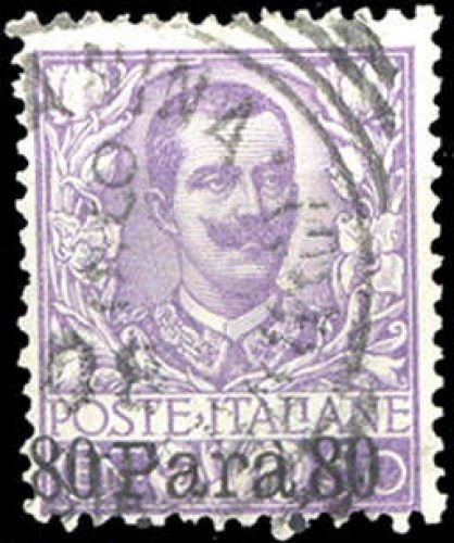 1902, Italienische Post in der Levante, 5, gest.