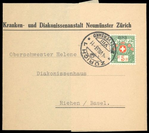1927, Schweiz, PF 11 Ix, Brief