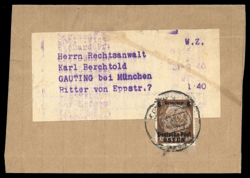 1940, Generalgouvernement, 1, Brief