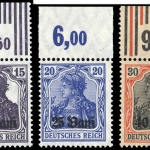 1917, Deutsche Besetzung I. WK Rumänien, 1-3 F OR Type 2/3/2, **