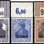 1917, Deutsche Besetzung I. WK Rumänien, 1-3 F OR Type 2/3/2, **