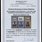 1917, Deutsche Besetzung I. WK Rumänien, 1-3 F OR Type 2/3/2, **