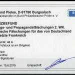 1941, Kriegs und Propagandafälschungen II. WK, 40 A Ecke, **