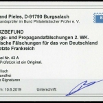 1941, Kriegs und Propagandafälschungen II. WK, 43 A Ecke, **