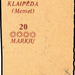 1923, Memel, 136 P Ecke