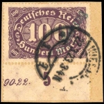 1923, Deutsches Reich Dienst Regierung Wiesbaden, WIE 20 II c T- ...