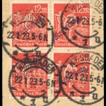 1923, Deutsches Reich Dienst Regierung Wiesbaden, WIE 11 I a (4) ...