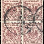 1890, Deutsche Kolonien Samoa, Vorläufer, V 50 b (4), gest.