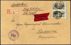 Deutsches Reich Dienst Regierung Frankfurt, FFM 13 (4) MeF, Brief