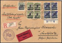 Deutsches Reich Dienst Regierung Frankfurt, FFM 10 HAN u.a., Brief