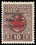 1943, Italien Besetzung II. WK Montenegro, CEI Segn. 1-3, **