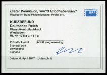 1923, Deutsches Reich Dienst Regierung Wiesbaden, WIE 10+13 II a ...