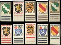 Französische Zone Allgemeine Ausgabe, 1-57 u.a., **