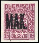 1920, Deutsches Abstimmgeb. Schleswig, 1-14 P2 Spezial