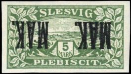 1920, Deutsches Abstimmgeb. Schleswig, 1-14 P2 Spezial