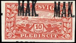 1920, Deutsches Abstimmgeb. Schleswig, 1-14 P2 Spezial