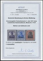 1917, Deutsche Besetzung I. WK Rumänien, 1-3 F OR, **