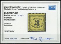 1862, Altdeutschland Baden Landpost, LP 2 y, **