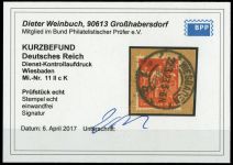 1923, Deutsches Reich Dienst Regierung Wiesbaden, WIE 11 II c K, ...