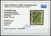 1923, Deutsches Reich Dienst Regierung Wiesbaden, WIE 16 II b K, ...