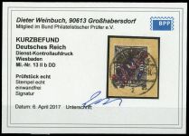 1923, Deutsches Reich Dienst Regierung Wiesbaden, WIE 13 II b K ...