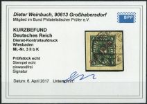 1923, Deutsches Reich Dienst Regierung Wiesbaden, WIE 3 II b K, ...
