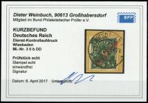 1923, Deutsches Reich Dienst Regierung Wiesbaden, WIE 3 II b DD, ...