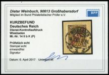 1923, Deutsches Reich Dienst Regierung Wiesbaden, WIE 14 II b K, ...