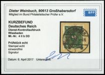 1923, Deutsches Reich Dienst Regierung Wiesbaden, WIE 4 II b DD, ...