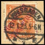 1923, Deutsches Reich Dienst Regierung Wiesbaden, WIE 5 II b DD, ...