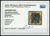 1923, Deutsches Reich Dienst Regierung Wiesbaden, WIE 7 II b K, ...