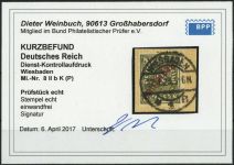 1923, Deutsches Reich Dienst Regierung Wiesbaden, WIE 8 II b K, ...