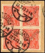 1923, Deutsches Reich Dienst Regierung Wiesbaden, WIE 2 II c (4) ...