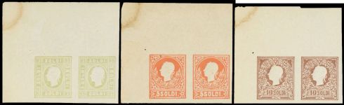 1884, Österreich Lombardei Venetien, 6-11 ND III (2) Ecke