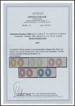 1884, Österreich Lombardei Venetien, I-III + 12-13 ND III (2) SR