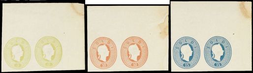 1884, Österreich Lombardei Venetien, I-III + 12-13 ND III (2) Ecke