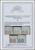 1884, Österreich Lombardei Venetien, I-III + 12-13 ND III (2) Ecke