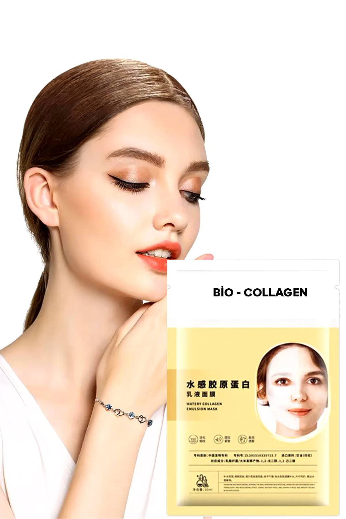 Doğal Kolajen Cilt Maskesi – Anında Parlaklık ve Nemlendirme