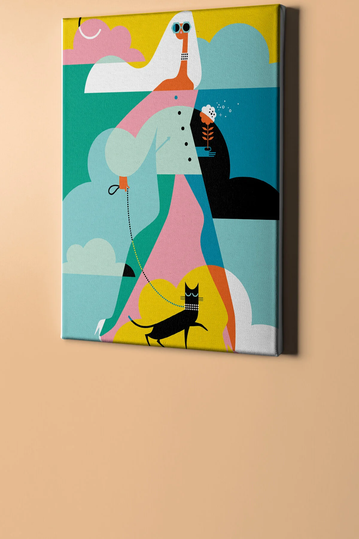 Sayılarla Boyama Seti Çerçeveli Kasnaklı Zengin Kız 60x75 Cm - Görsel 2