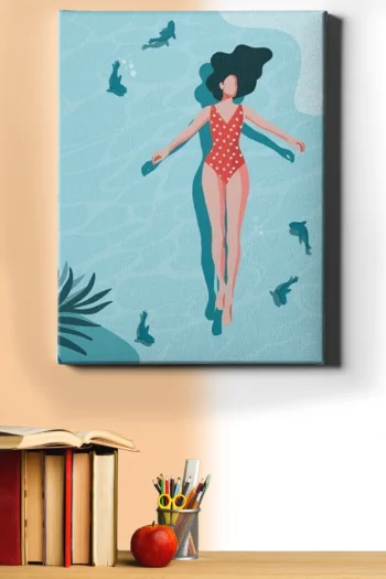 Sayılarla Boyama Seti Çerçeveli Kasnaklı Deniz Keyfi 50x65 Cm